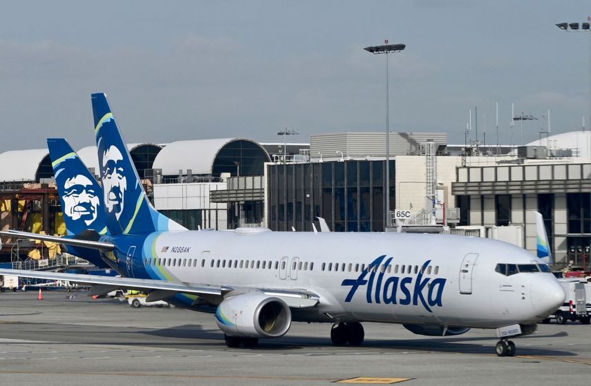 Un avión de Boeing de la compañía Alaska Airlines.
