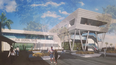 Render del nuevo edificio de la secundaria J.C Bermúdez Senior High School en Doral