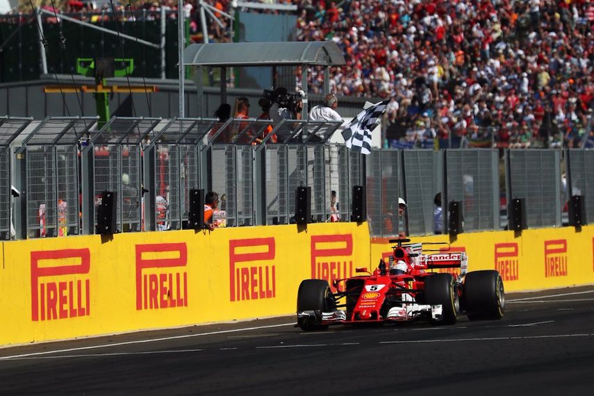 Vettel aumentó a 14 puntos la diferencia en la cima de la clasificación de pilotos esta temporada.