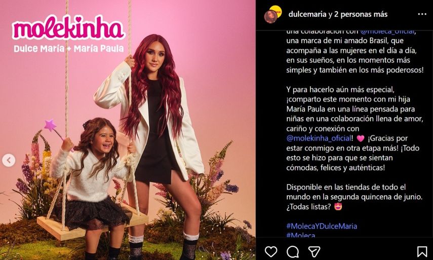 Durante su viaje al país sudamericano, donde Dulce María tiene una gran base de admiradores, madre e hija participaron en una sesión fotográfica para una reconocida marca de zapatos.