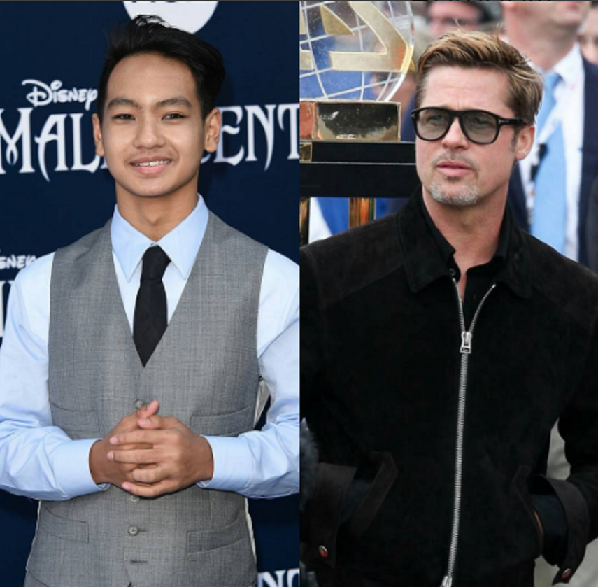 El actor Brad Pitt y su hijo Maddox