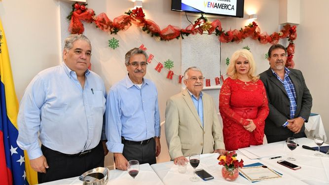 Carlos M García, Gonzalo Aguerrevere, Luis Corona, Nelly Argüello y Ángel Navarro, miembros de la junta directiva de VenAmérica.