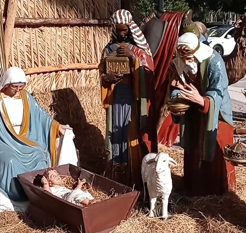Nacimiento con los tres Reyes Magos, en Coral Gables.&nbsp;