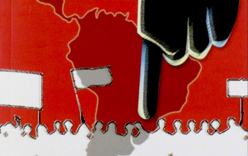 Fragmento de la portada del libro&nbsp;Democracia y autoritarismo en Am&eacute;rica Latina, editado por Kalathos Ediciones.