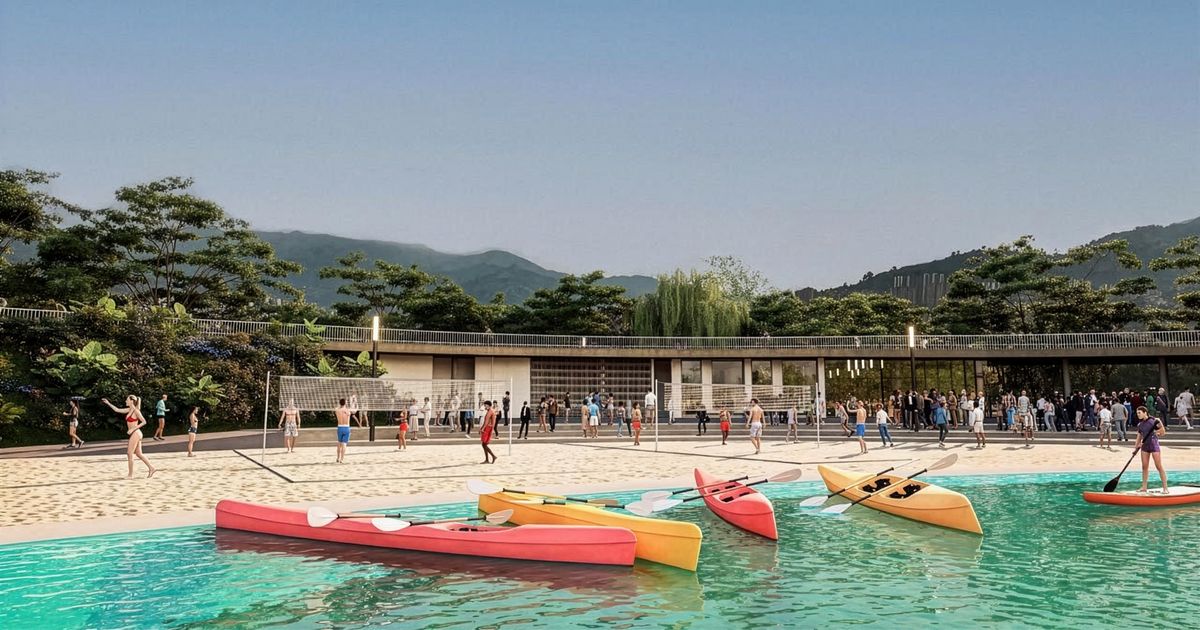 Medellín desafía los Andes con un mar artificial