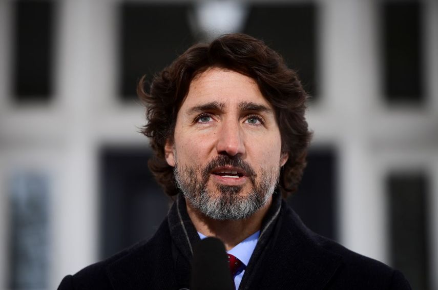 El primer ministro canadiense Justin Trudeau habla en conferencia de prensa en Ottawa el 22 de enero de 2021.&nbsp;