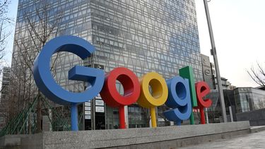 Logo de Google en su sede principal.