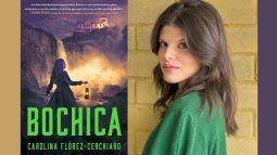 Carolina Flórez-Cerchiaro junto a su novela. Carolina Flórez-Cerchiaro junto a su novela.