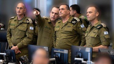 El Estado Mayor israelí observa operaciones contra Irán. &nbsp;