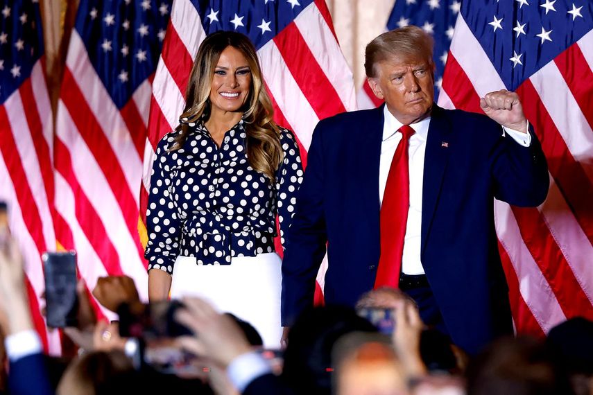 El expresidente Donald Trump y su esposa Melania.