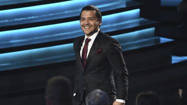 Christian Nodal en camino a recibir el Latin Grammy al mejor álbum ranchero/mariachi por Ahora, el 14 de noviembre del 2020 en Las Vegas.&nbsp;