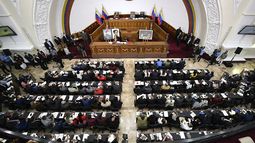 Sesión de la Asamblea Nacional (AN) chavista.