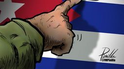 Caricatura del artista Fernando Pinilla sobre la represión en Cuba.&nbsp;