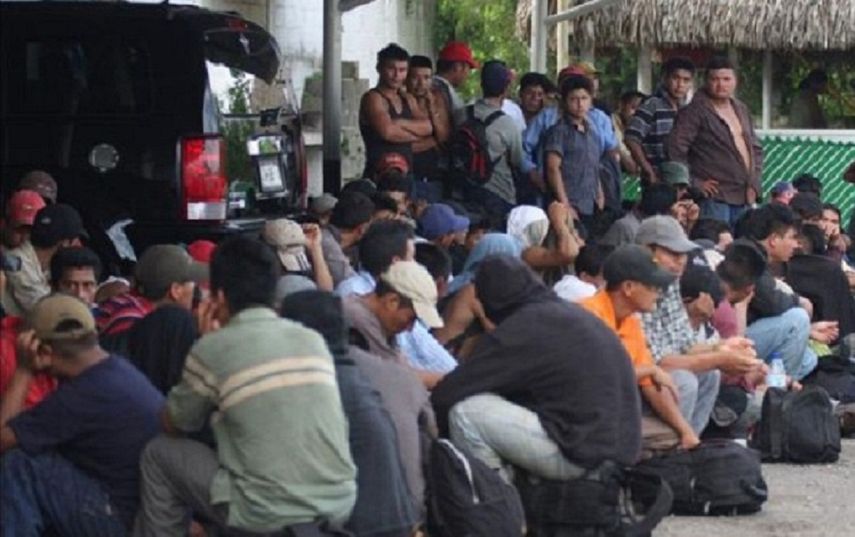 Inmigrantes detenidos en Honduras.
