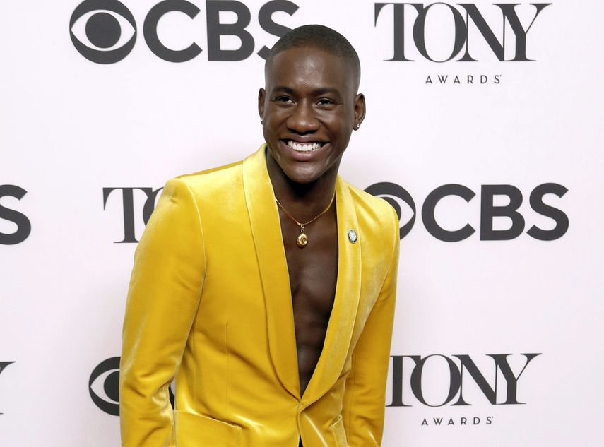 Sidney DuPont asiste al día de prensa de los nominados a los premios Tony el 12 de mayo de 2022 en Nueva York. DuPont está nominado a mejor actor de reparto en un musical por su trabajo en Paradise Square.&nbsp;