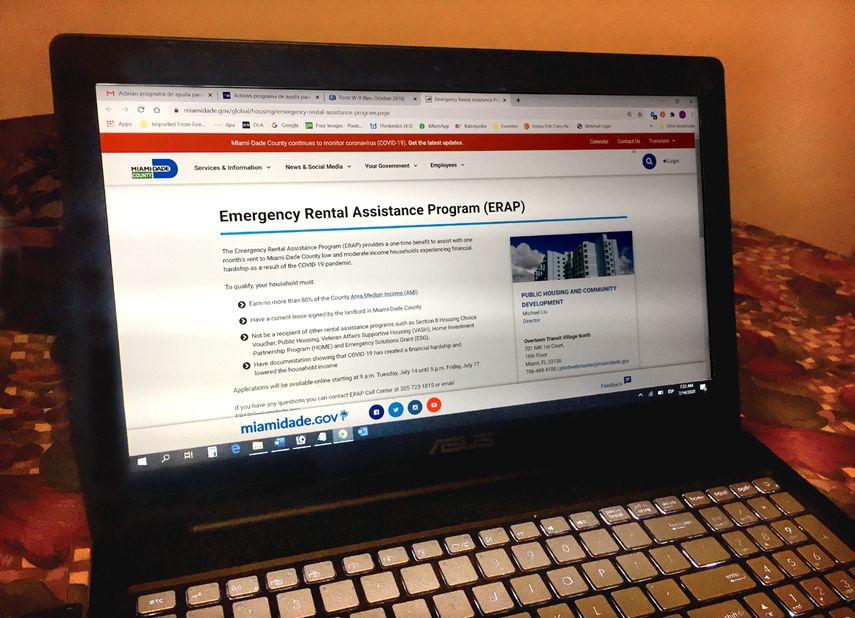 El Gobierno condal de Miami-Dade habilita un portal en Internet para solicitar la ayuda.
