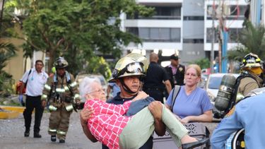 Captura de pantalla del reporte de los Bomberos de Panamá sobre la explosión en un edificio.&nbsp;