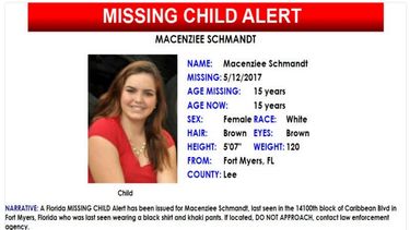 Ficha de desaparición entragada por las autoridades locales.