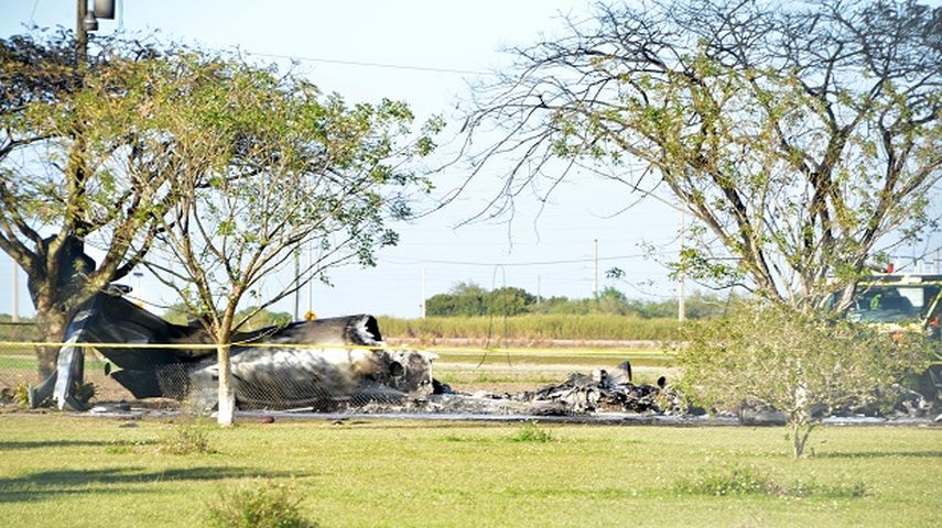 Imagen del avión siniestrado. (Álvaro Mata)
