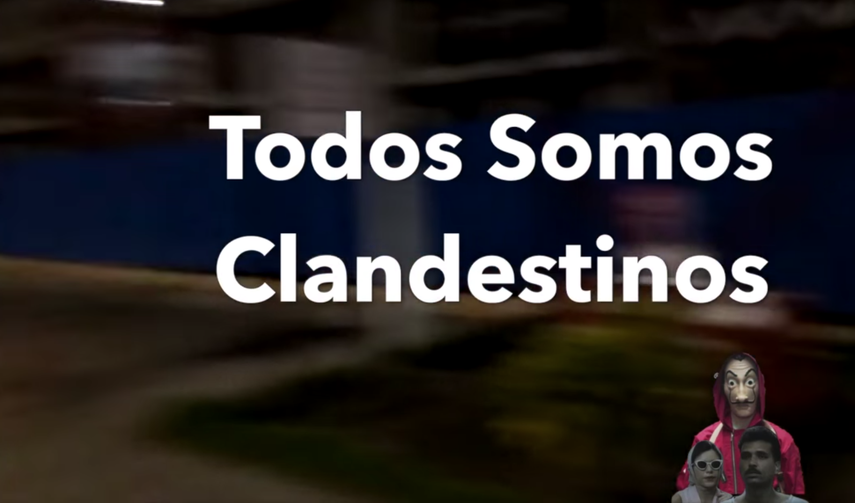 Captura de pantalla del video compartido en la cuenta de Facebook de Clandestinos. 