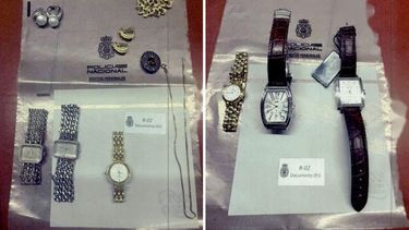 Algunas de las joyas intervenidas en el registro al despacho de José Luis Rodríguez Zapatero.