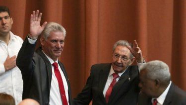 Miguel Díaz-Canel y Raúl Castro.&nbsp;