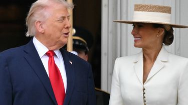 &nbsp;El presidente estadounidense Donald Trump y la primera dama Melania Trump. (AFP)