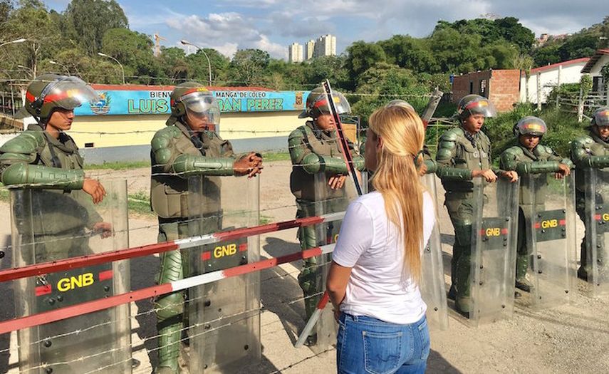 Lilian Tintori a las afueras de Ramo Verde.&nbsp;
