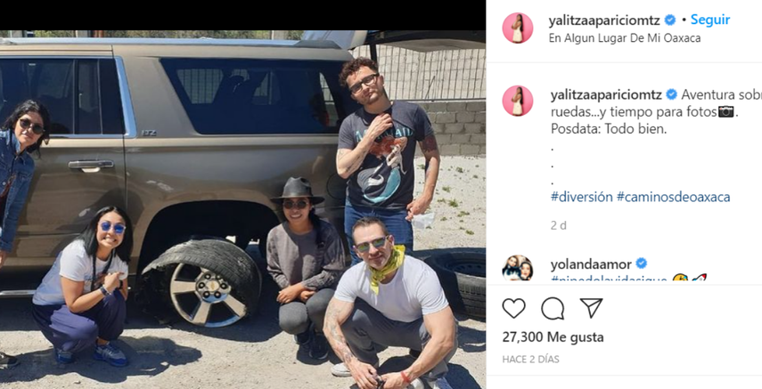 Yalitza Aparicio y su equipo.&nbsp;