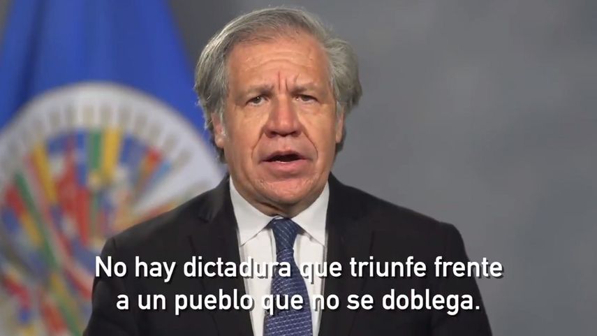 Luis Almagro, secretario general de la OEA, envía un mensaje de respaldo a Juan Guaidó, presidente encargado de Venezuela.