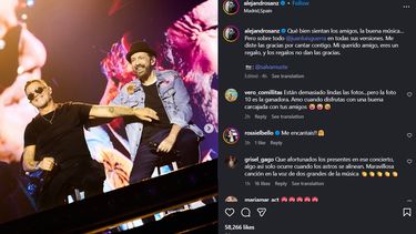 La sorpresa ocurrió hacia el final del concierto, cuando Juan Luis Guerra, acompañado por su inseparable banda 4.40, invitó al escenario a Alejandro Sanz&nbsp;