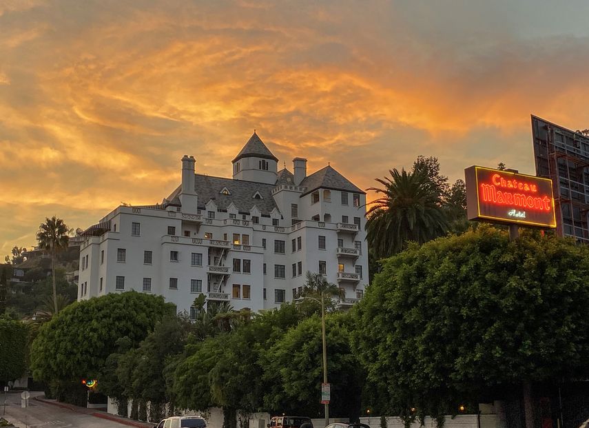 Vista del&nbsp;Chateau Marmont, ubicado en el Sunset Strip, en West Hollywood, California.&nbsp;