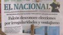 Portada de El Nacional. Portada de El Nacional.