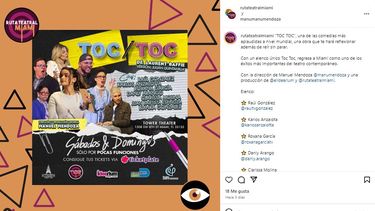Flyer de la obra de teatro Toc Toc.&nbsp;