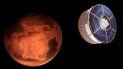 Ilustraciones de la NASA donde se ve la sonda espacial Mars 2020 transportando al explorador Perseverance mientras se acerca a Marte. Ilustraciones de la NASA donde se ve la sonda espacial Mars 2020 transportando al explorador Perseverance mientras se acerca a Marte.