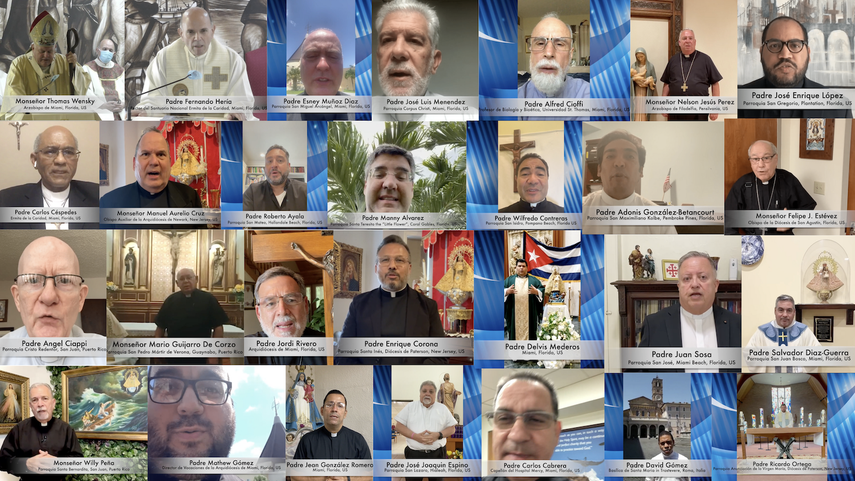 Collage con mensajes de religiosos de EEUU al pueblo cubano.&nbsp;