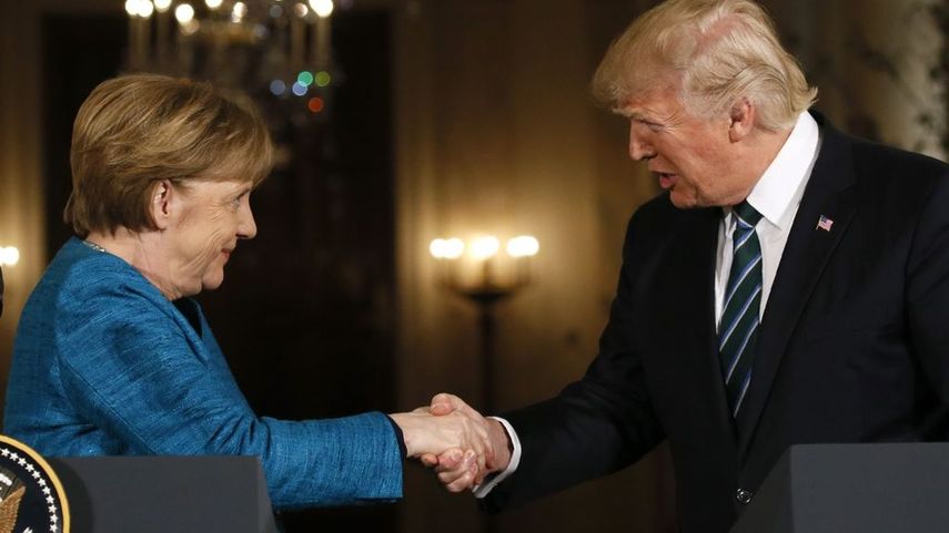 La canciller de Alemania, Angela Merkel, y el presidente de Estados Unidos, Donald Trump.