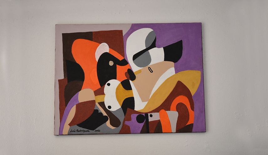 Contacto, 2021, acrílico, 18 X 24.