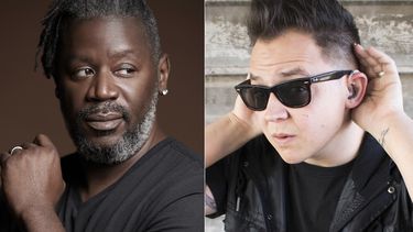 Warren Wawa Snipe, izquierda, y Sean Forbes en fotografías sin fecha. Snipe y Forbes, quienes son sordos, se presentarán en el espectáculo de medio tiempo del Super Bowl el domingo 13 de febrero.