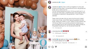 Nadia Ferreira celebra el cumpleaños de su hijo con Marc Anthony, Marco Antonio Jr.&nbsp;