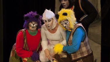 Escena de la obra infantil El gato y la gaviota, de Neher Jacqueline Briceño.&nbsp;