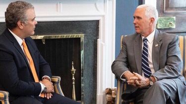 El presidente electo de Colombia, Ivan Duque y el vicepresidente de EEUU, Mike Pence.&nbsp;