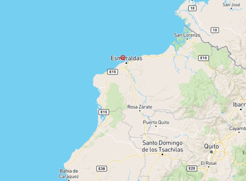 Mapa publicado por el Instituto Geofísico de Ecuador detallando la ubicación del sismo.&nbsp;
