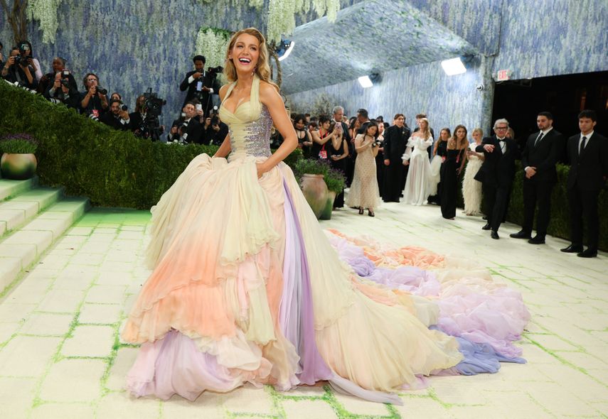 La actriz Blake Lively llega a la Gala Met 2026 que celebra el Arte del Vestuario en el Museo Metropolitano de Arte, en Nueva York, el 4 de mayo de 2026.