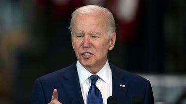 El presidente estadounidense Joe Biden habla en Hagerstown, Maryland, el viernes 7 de octubre de 2022.&nbsp;
