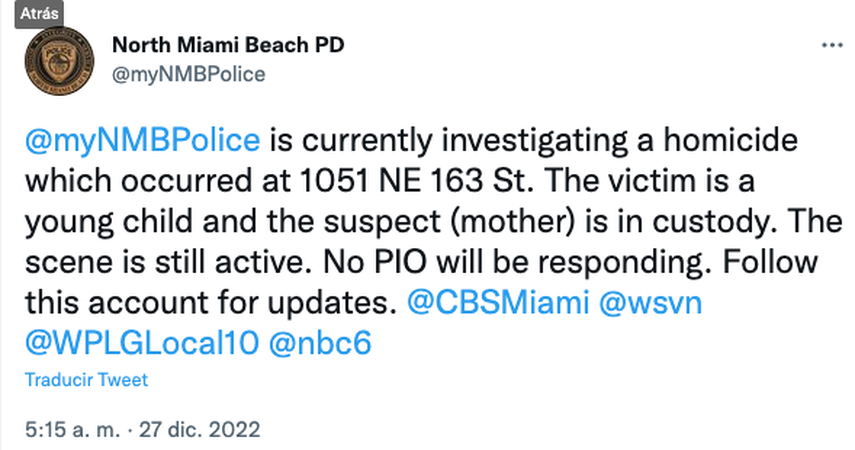 North Miami Beach Police Department Twitter.