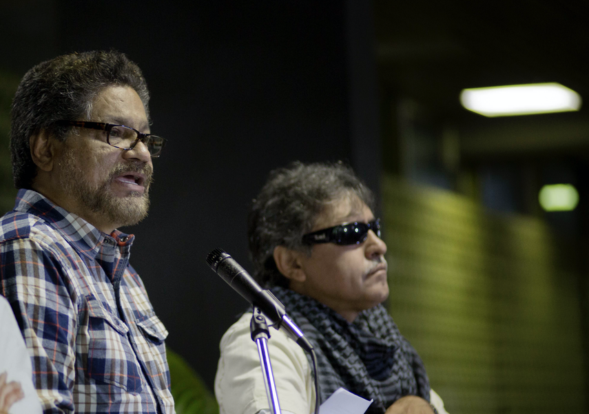 Foografía de archivo de los exguerrilleros de las FARC Iván Marquez y Jesus Santrich.  