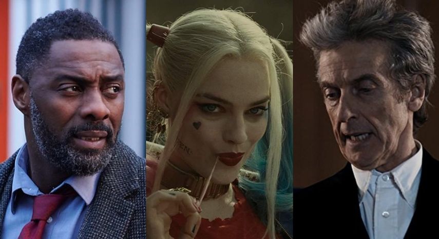 Idris Elba, Margot Robbie y Peter Capaldi.