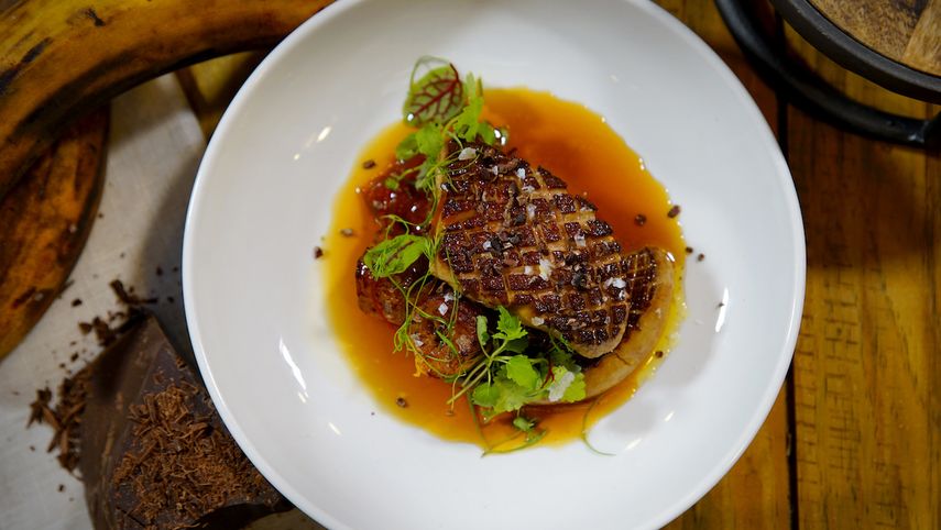 Foie Gras, uno de los platillos que el chef Beltrán prepara en Ariete.