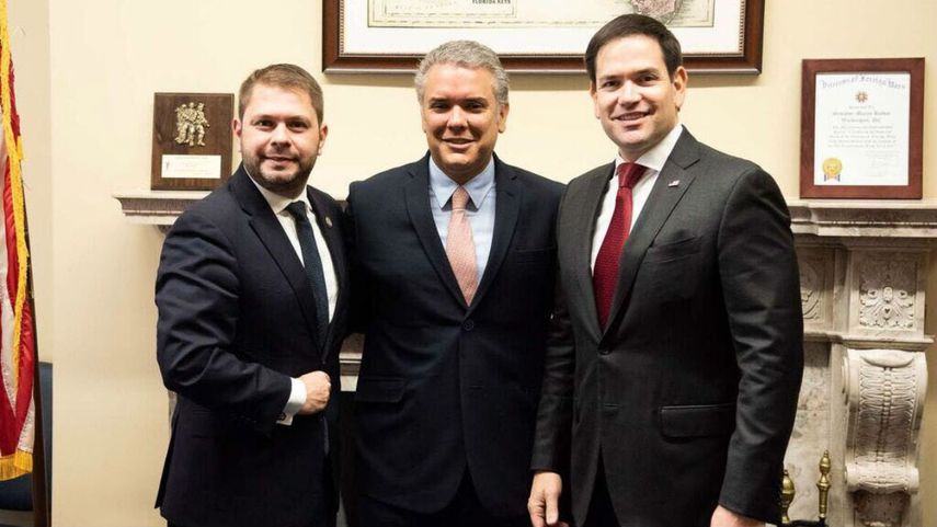 El presidente electo de Colombia Iván Duque se reunió con el senador Marco Rubio y con el representante por Arizona, Ruben Gallego.